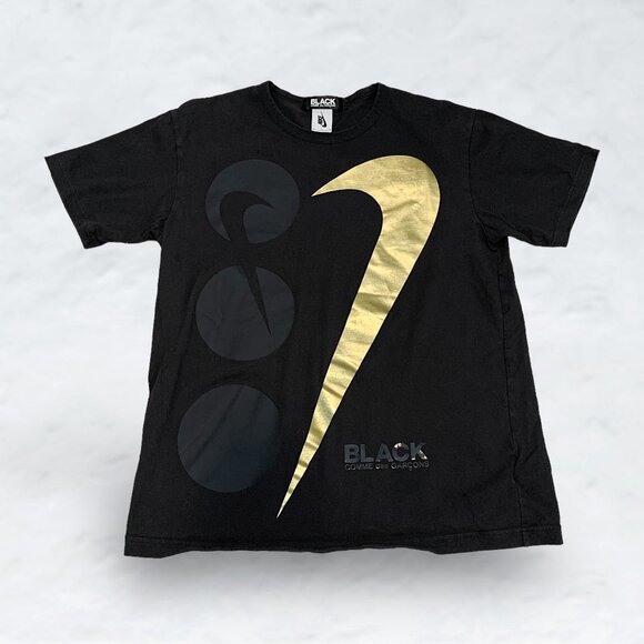 Nike x CDG Comme Des Garçons BLACK Collab T-Shirt - Picture 1 of 5